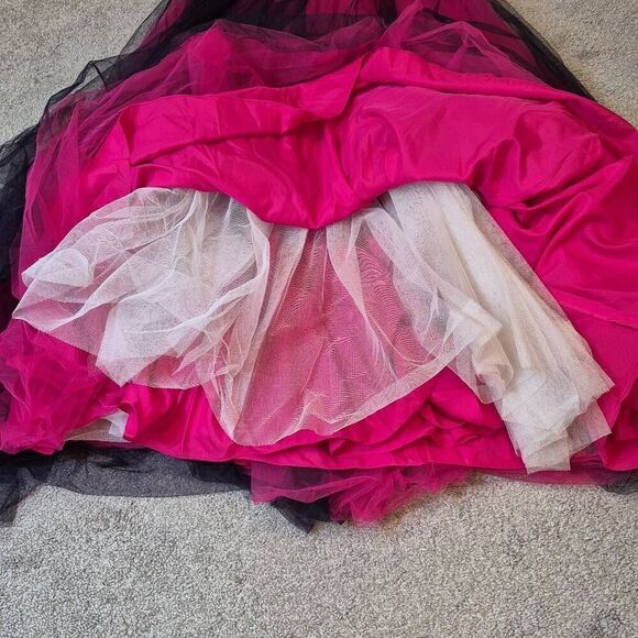 Flirt by Maggie Soterro Strapless Tulle Prom Dress Ball Gown Size 8 - Picture 8 of 10